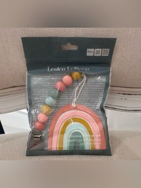 LouLou Lollipop Pastel Rainbow Teether ~ Pastel NWT